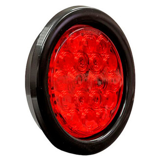Buyers® - 4.25" Round Chrome/Red LED Tail Light