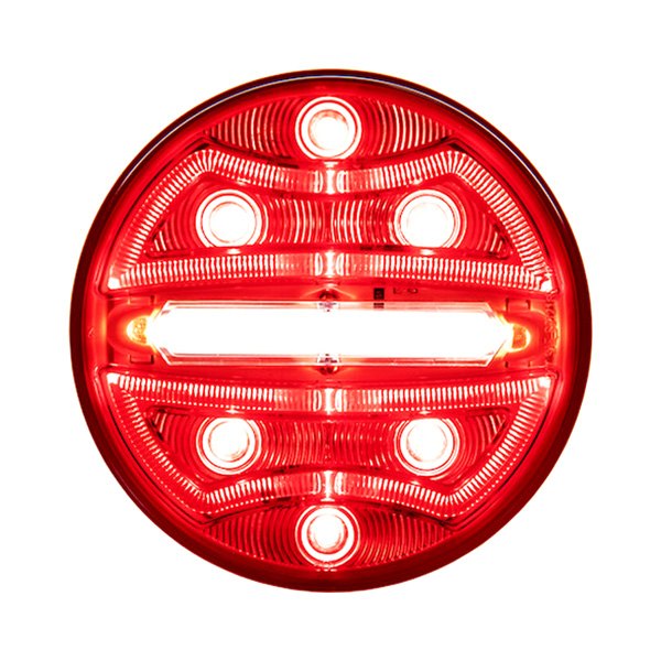 Buyers® - 4" Red Round Fiber Optic LED Tail Light