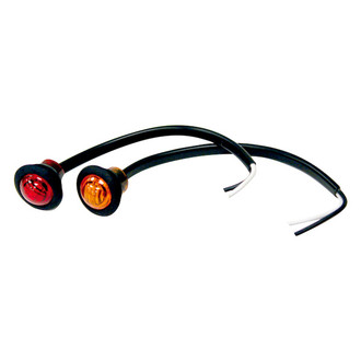 Buyers® 5627514 - 0.75" Red Round Grommet Mount LED Clearance Marker Light Bar
