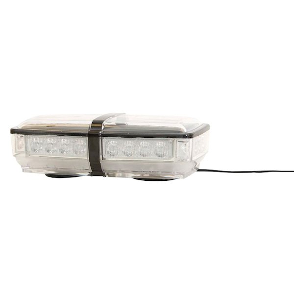 Buyers® - 11" Magnet Mount Rectangular Mini Amber/White Emergency LED Light Bar