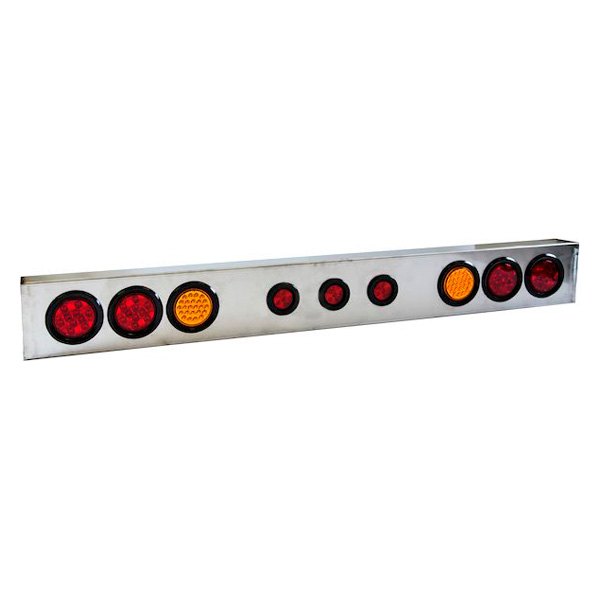 Buyers® - 66" Chrome Red/Amber LED Tail Light