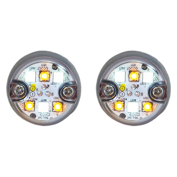 Buyers® - Surface Mount Snap-in Amber/White LED Hideaway Strobe Light Kit