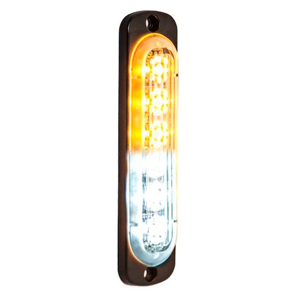 Buyers® - 4.5" Bolt-On Mount Vertical Thin White/Amber LED Strobe Light