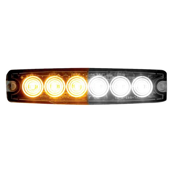 Buyers® - 5.14" Ultra-Thin Surface Mount Amber/White LED Strobe Light