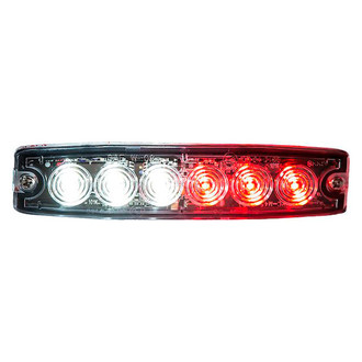 Buyers® - 5.14" Ultra-Thin Surface Mount Red/White LED Strobe Light
