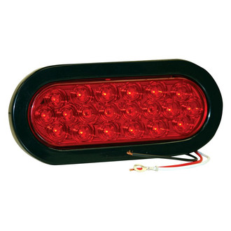 Buyers® - 6.375" Oval Red LED Tail Light with Turn Signal