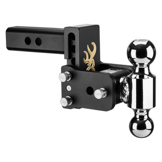 B&W Trailer Hitches® - Class 4 Tow & Stow Browning Edition Adjustable Dual Ball Mount for 2" Receivers