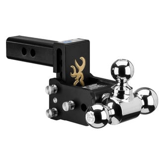 B&W Trailer Hitches® - Class 4 Tow & Stow Browning Edition Adjustable Tri-Ball Mount for 2" Receivers