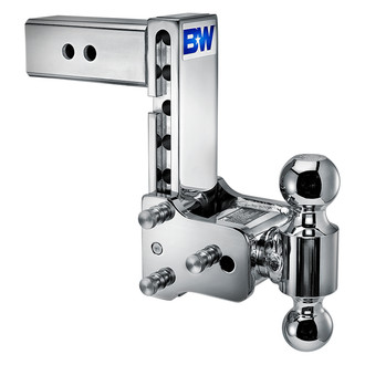 B&W Trailer Hitches® - Class 4 7" Drop / 7-1/2" Rise Chrome Dual Ball Mount for 2-1/2" Receivers