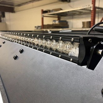 Cali Raised LED® - Roof Rack Prinsu Slim 42" Amber LED Light Bar, with Blue Backlit Small Switch