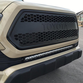 Cali Raised LED® - Lower Bumper Flush 32" LED Light Bar Kit, with Blue Backlit Tall Switch