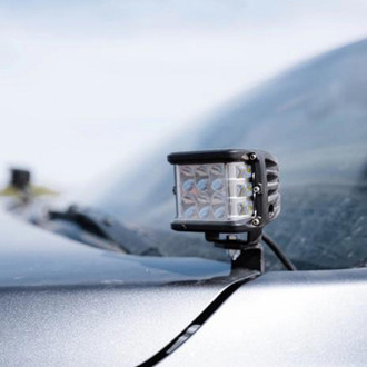 Cali Raised LED® - Hood Ditch Mounted Low Profile 3.5" Round LED Light Kit, w/o Switch