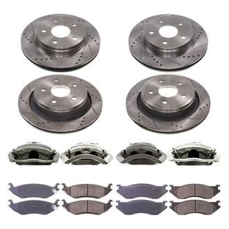 Callahan Brake Parts® - Drilled and Slotted Brake Kit with Calipers