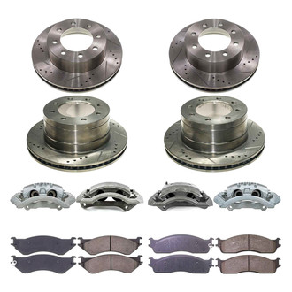 Callahan Brake Parts® - Drilled and Slotted Brake Kit with Calipers