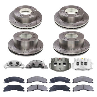 Callahan Brake Parts® - Drilled and Slotted Brake Kit with Calipers