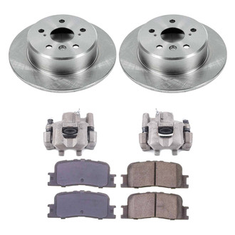 Callahan Brake Parts® - Plain Rear Brake Kit with Calipers