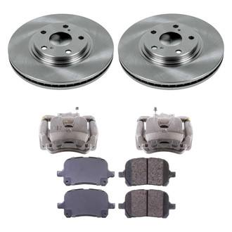 Callahan Brake Parts® - Plain Front Brake Kit with Calipers