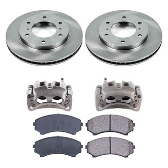Callahan Brake Parts® - Plain Front Brake Kit with Calipers