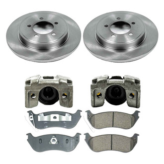Callahan Brake Parts® - Plain Rear Brake Kit with Calipers