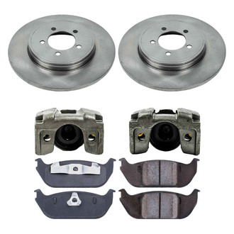 Callahan Brake Parts® - Plain Rear Brake Kit with Calipers