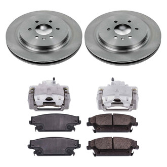 Callahan Brake Parts® - Plain Rear Brake Kit with Calipers