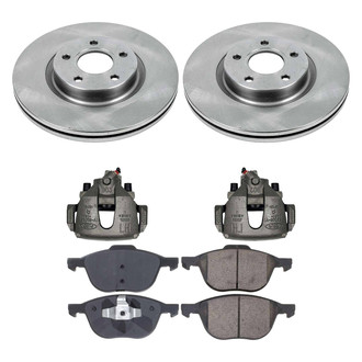Callahan Brake Parts® - Plain Front Brake Kit with Calipers