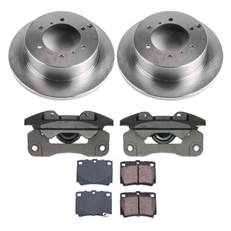 Callahan Brake Parts® - Plain Rear Brake Kit with Calipers