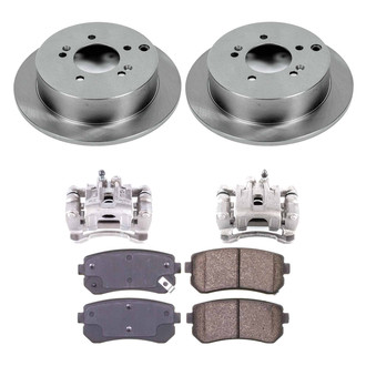 Callahan Brake Parts® - Plain Rear Brake Kit with Calipers