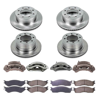 Callahan Brake Parts® - Plain Brake Kit with Calipers
