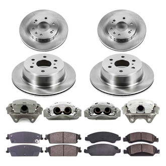 Callahan Brake Parts® - Plain Brake Kit with Calipers