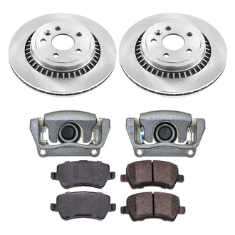 Callahan Brake Parts® - Plain Rear Brake Kit with Calipers