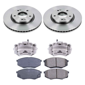 Callahan Brake Parts® - Plain Front Brake Kit with Calipers