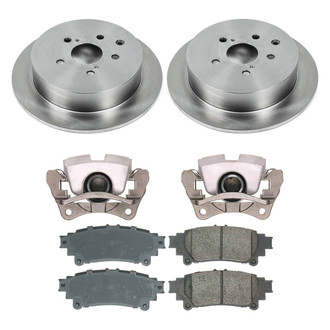 Callahan Brake Parts® - Plain Rear Brake Kit with Calipers
