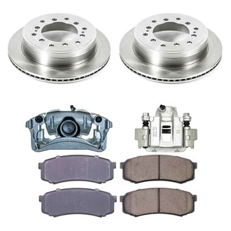 Callahan Brake Parts® - Plain Rear Brake Kit with Calipers