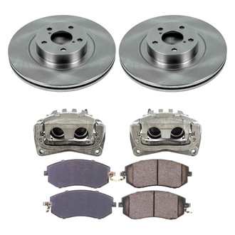 Callahan Brake Parts® - Plain Front Brake Kit with Calipers