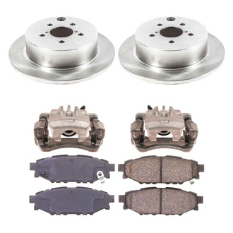 Callahan Brake Parts® - Plain Rear Brake Kit with Calipers