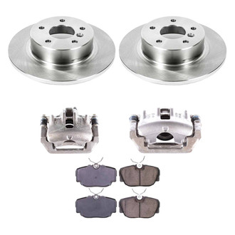 Callahan Brake Parts® - Plain Rear Brake Kit with Calipers