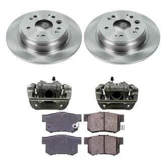 Callahan Brake Parts® - Plain Rear Brake Kit with Calipers