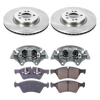 Callahan Brake Parts® - Plain Front Brake Kit with Calipers