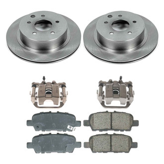 Callahan Brake Parts® - Plain Rear Brake Kit with Calipers