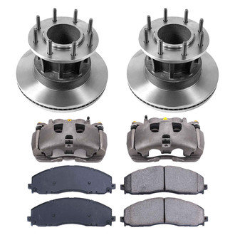 Callahan Brake Parts® - Plain Front Brake Kit with Calipers