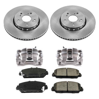 Callahan Brake Parts® - Plain Front Brake Kit with Calipers