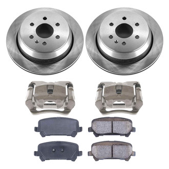 Callahan Brake Parts® - Plain Rear Brake Kit with Calipers