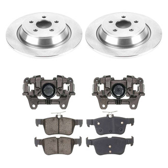 Callahan Brake Parts® - Plain Rear Brake Kit with Calipers