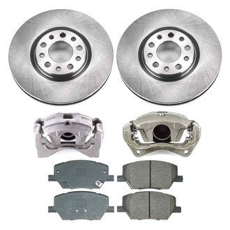 Callahan Brake Parts® - Plain Front Brake Kit with Calipers