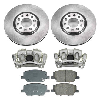 Callahan Brake Parts® - Plain Front Brake Kit with Calipers
