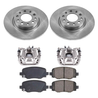 Callahan Brake Parts® - Plain Rear Brake Kit with Calipers