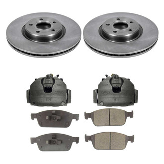 Callahan Brake Parts® - Plain Front Brake Kit with Calipers