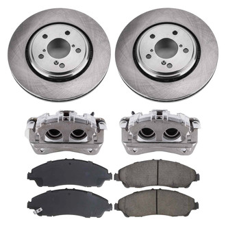 Callahan Brake Parts® - Plain Front Brake Kit with Calipers