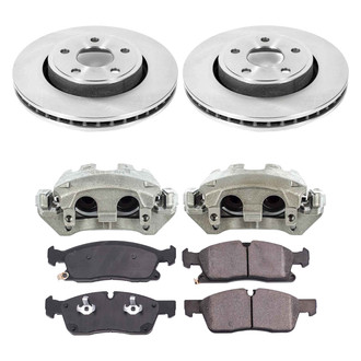 Callahan Brake Parts® - Plain Front Brake Kit with Calipers